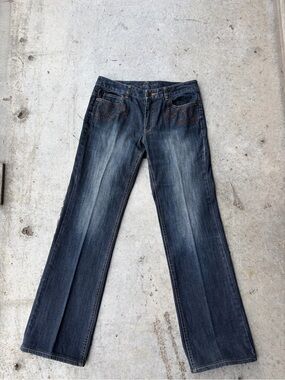 Vintage MICHEAL KORS, low rise bootcut jeans with embroidered details